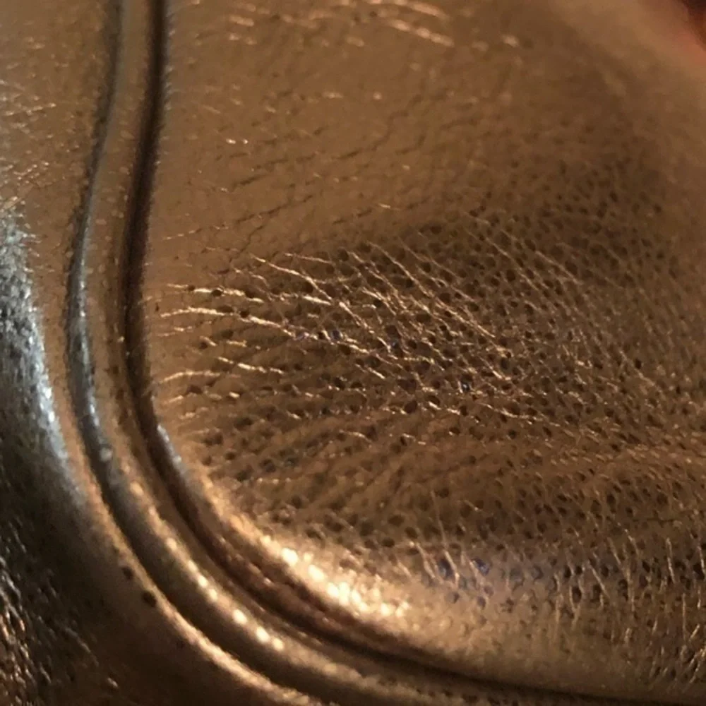 Michael kors silver leather convertible clutch bag